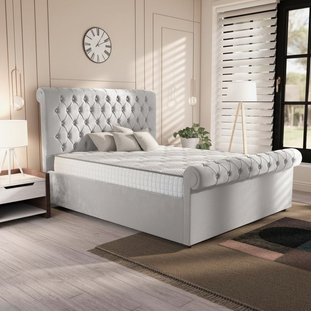 Chesterfield Sleigh Bed