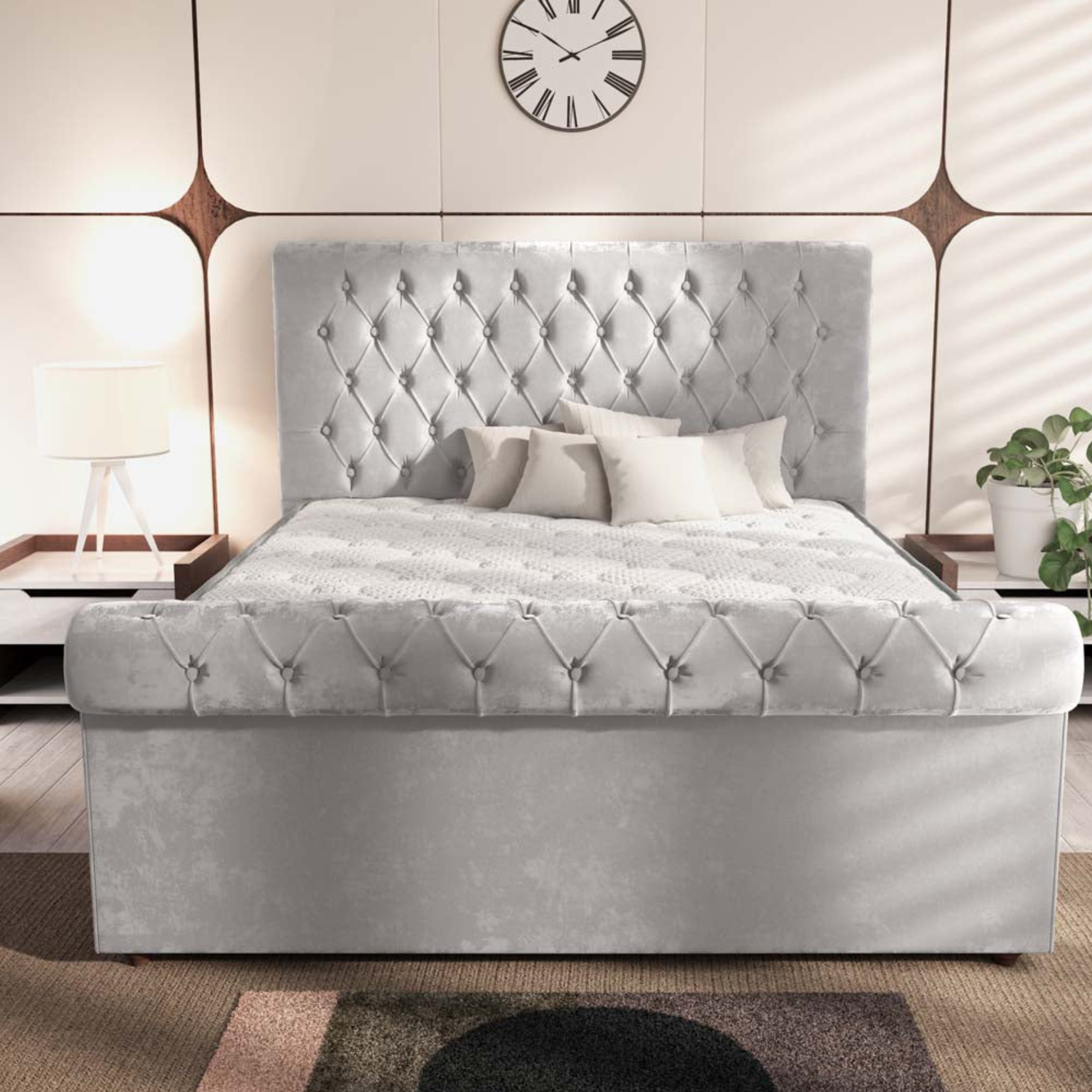 Chesterfield Sleigh Bed