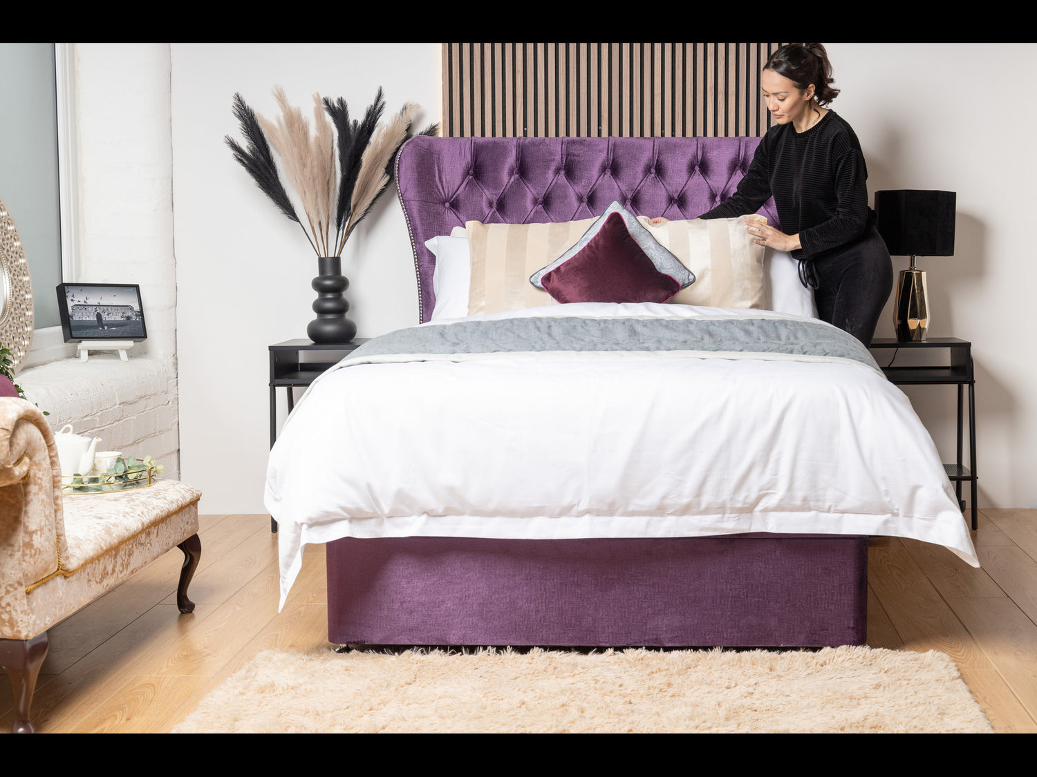 Chesterfield Wing Ottoman Divan Bed