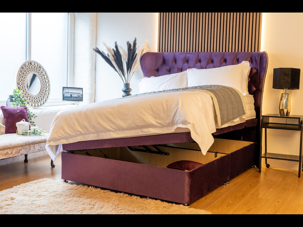 Chesterfield Wing Ottoman Divan Bed