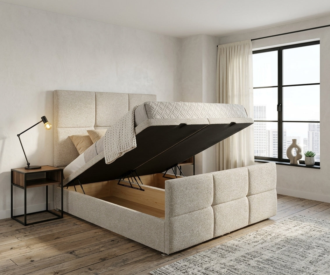 Cube Panel Ottoman Divan Bed