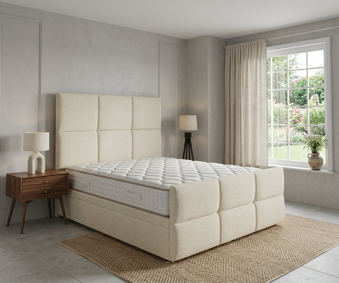 Cube Panel Ottoman Divan Bed