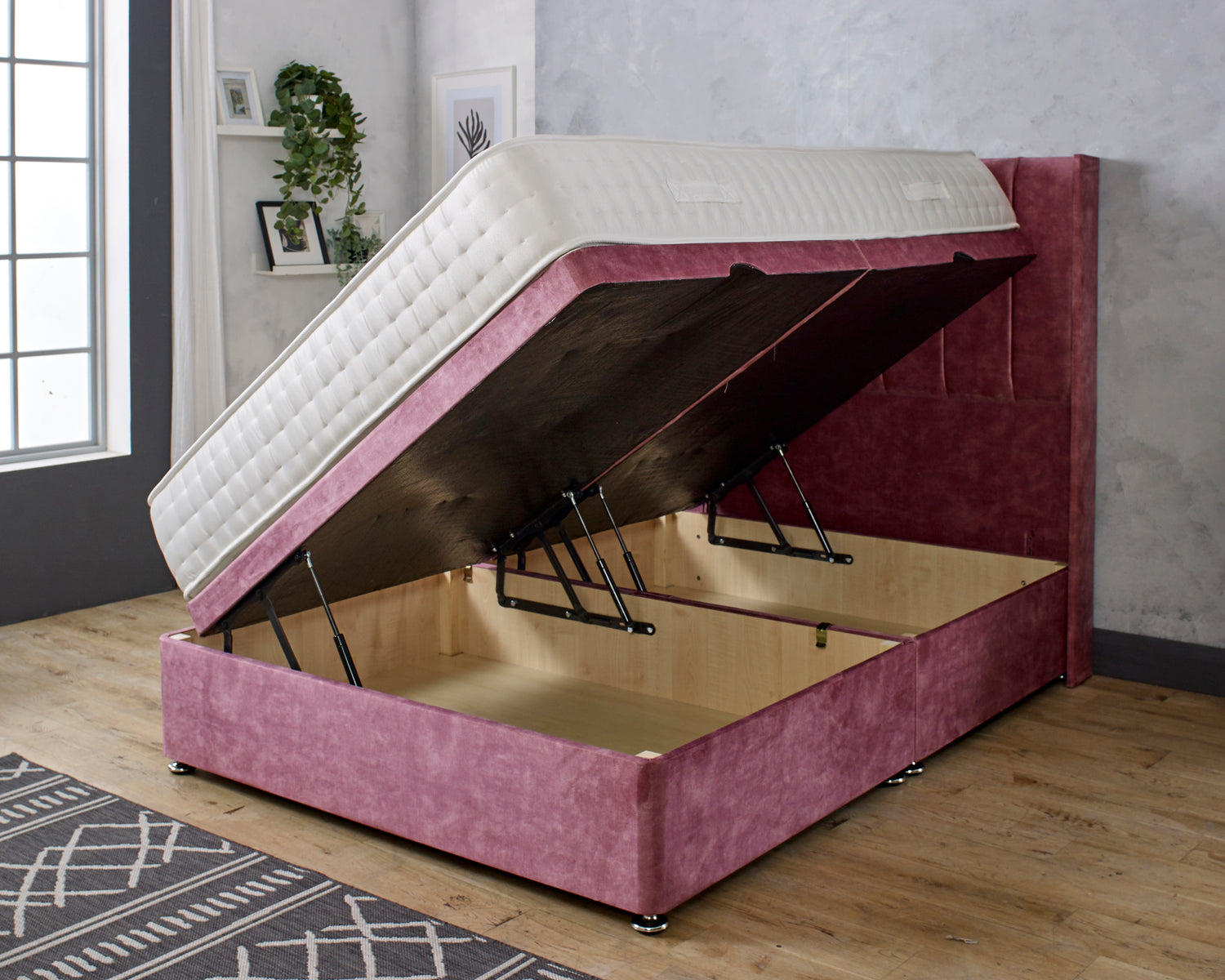 Diana Wing Ottoman Divan Bed