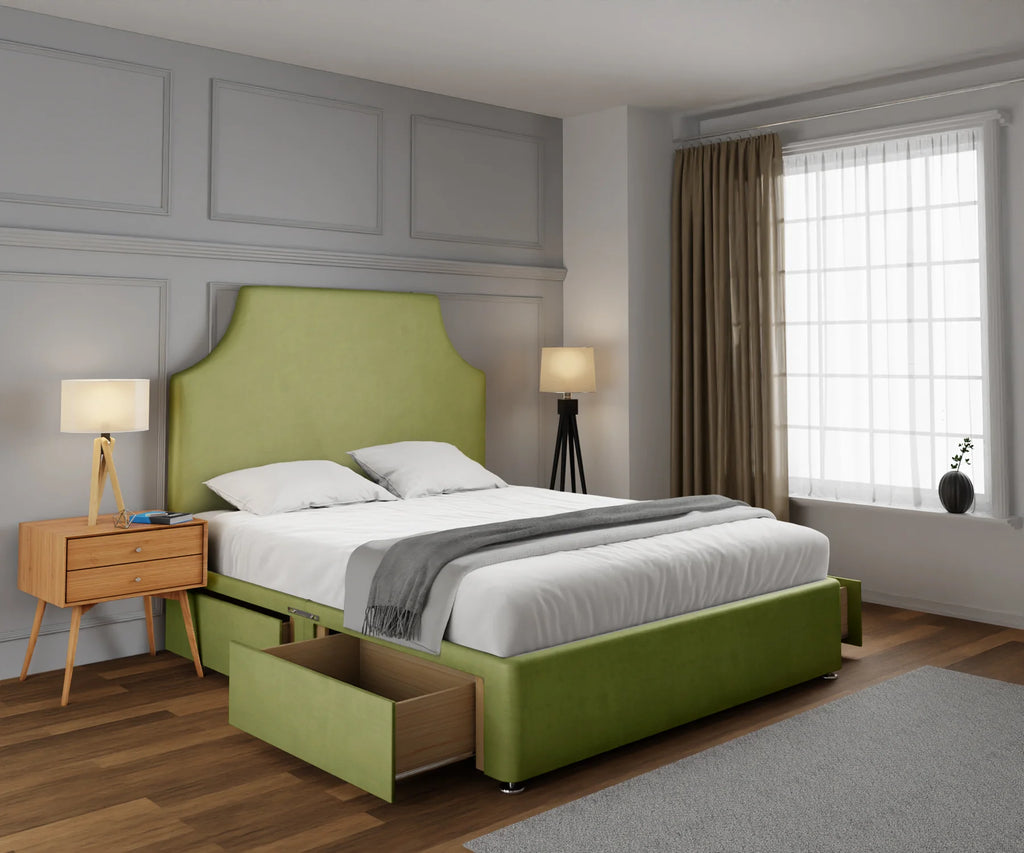 Free 48" Cubic Headboard & Divan Base Set (With Optional Mattress)