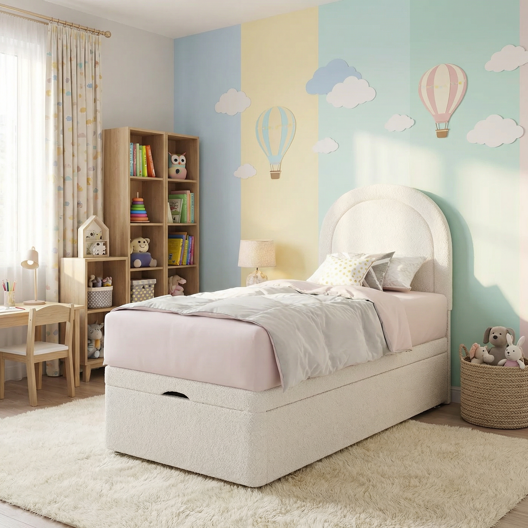 Kids Rollaway Ottoman Bed