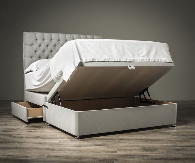 Half Opening Ottoman With Divan Base
